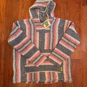 Baja Joe Beach Pullover New with tags in blue, black, white and grey